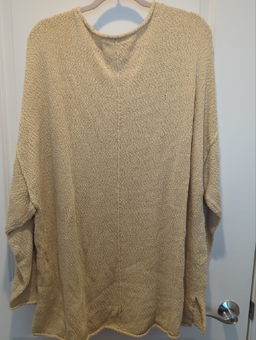 NWT aerie Beige Lightweight Knit V-Neck Pullover Size XXL - Picture 5 of 6